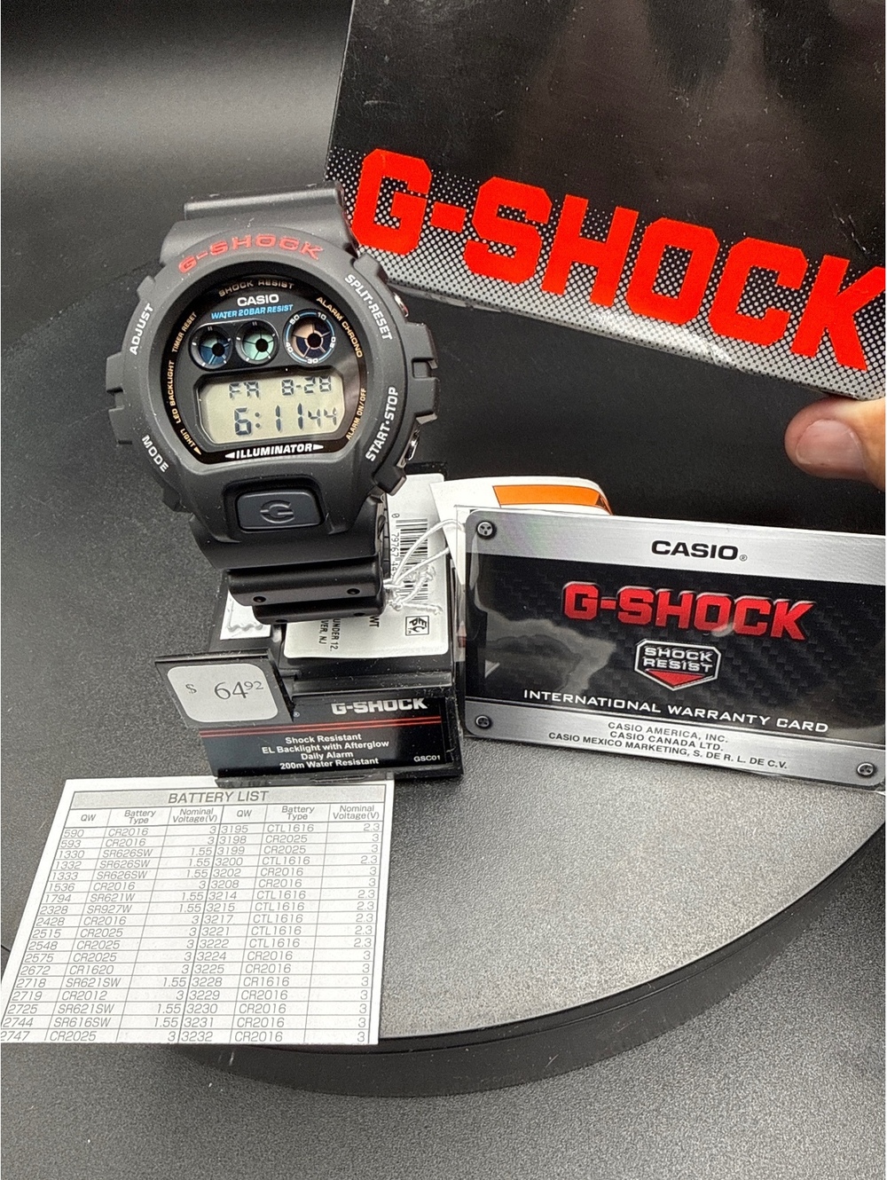 Casio G-Shock DW6900-1V Black Digital Watch with Box and Warranty Card